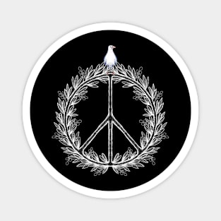 Peace symbol olive tree Magnet